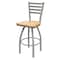 Holland Bar Stool Co 30" Swivel Bar Stool, Nickel Finish, Nat Maple Seat 41030ANNatMpl - alternate 1
